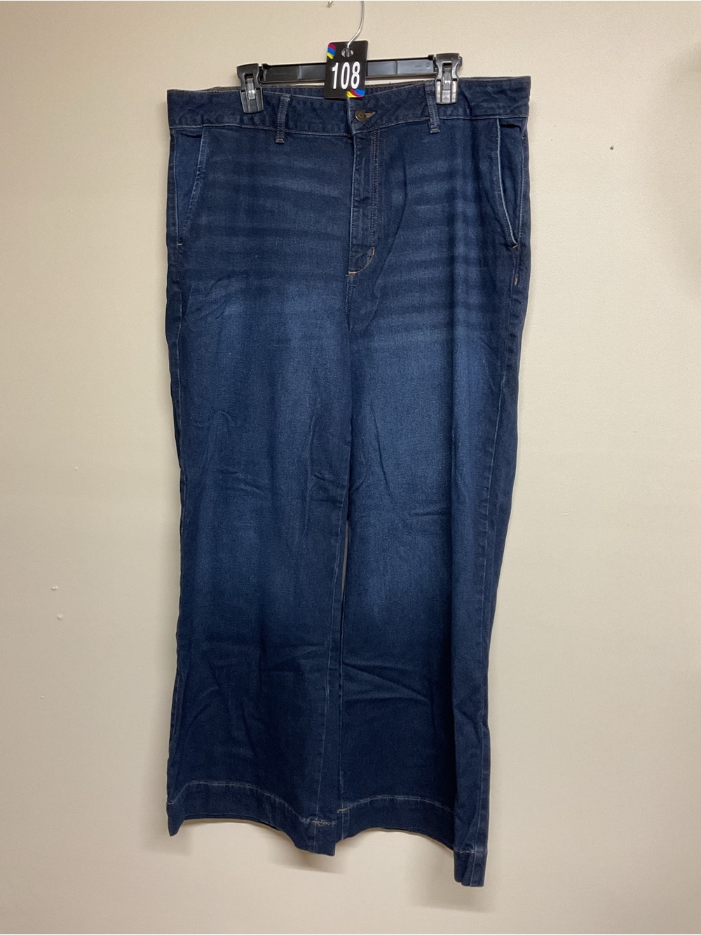 Liz Claiborne Women's Dark Blue Wide Leg Jeans